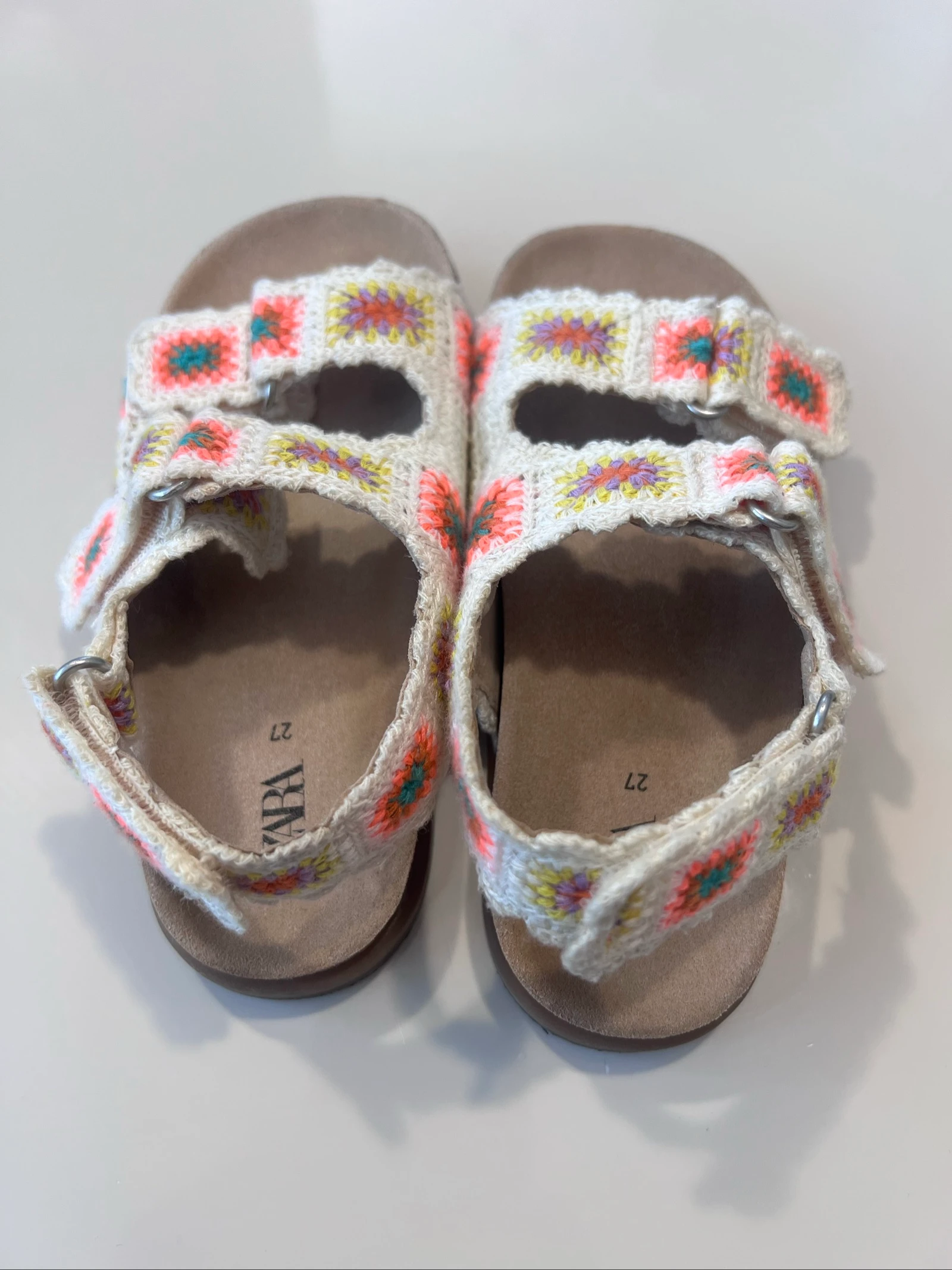 Sandalias / Zapatos de marca Zara Kids con gancho y flores - Talla 27 – photo 3